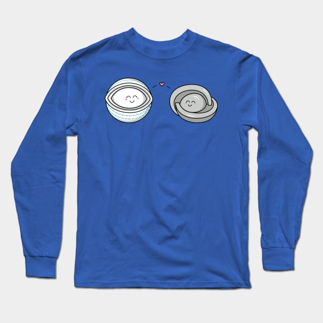 Cute Kawaii Timeless Mothership and Lifeboat Long Sleeve T-Shirt by freeves